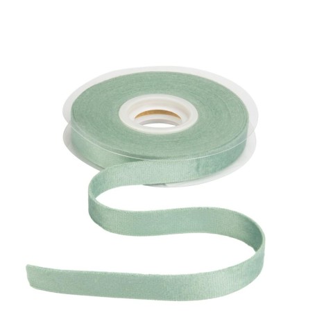 NASTRO VELLUTO DOPPIO MM15 X 7MT VERDE SALVIA